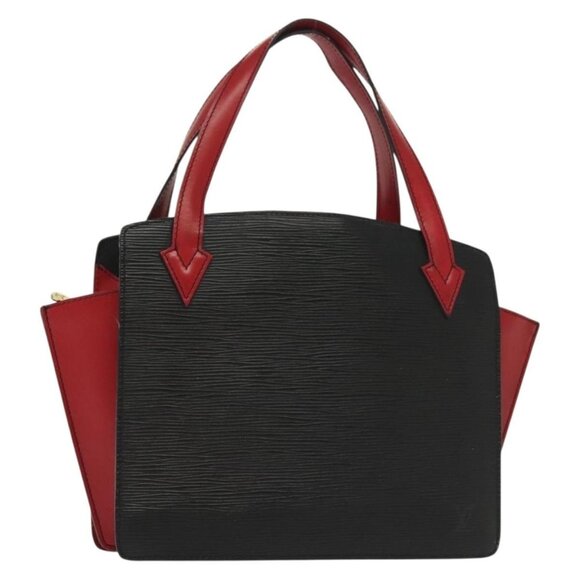 LOUIS VUITTON Epi Bicolor Varenne Hand Bag Black Red M52387 LV Auth 139124 - Picture 1 of 16